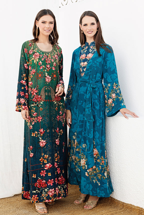 Women In Kashkha Vibrant Floral Printed Modest Dresses