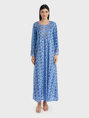 Cotton Floral Print Mukhawar Jalabiya (VG2748)