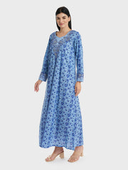 Cotton Floral Print Mukhawar Jalabiya (VG2748)