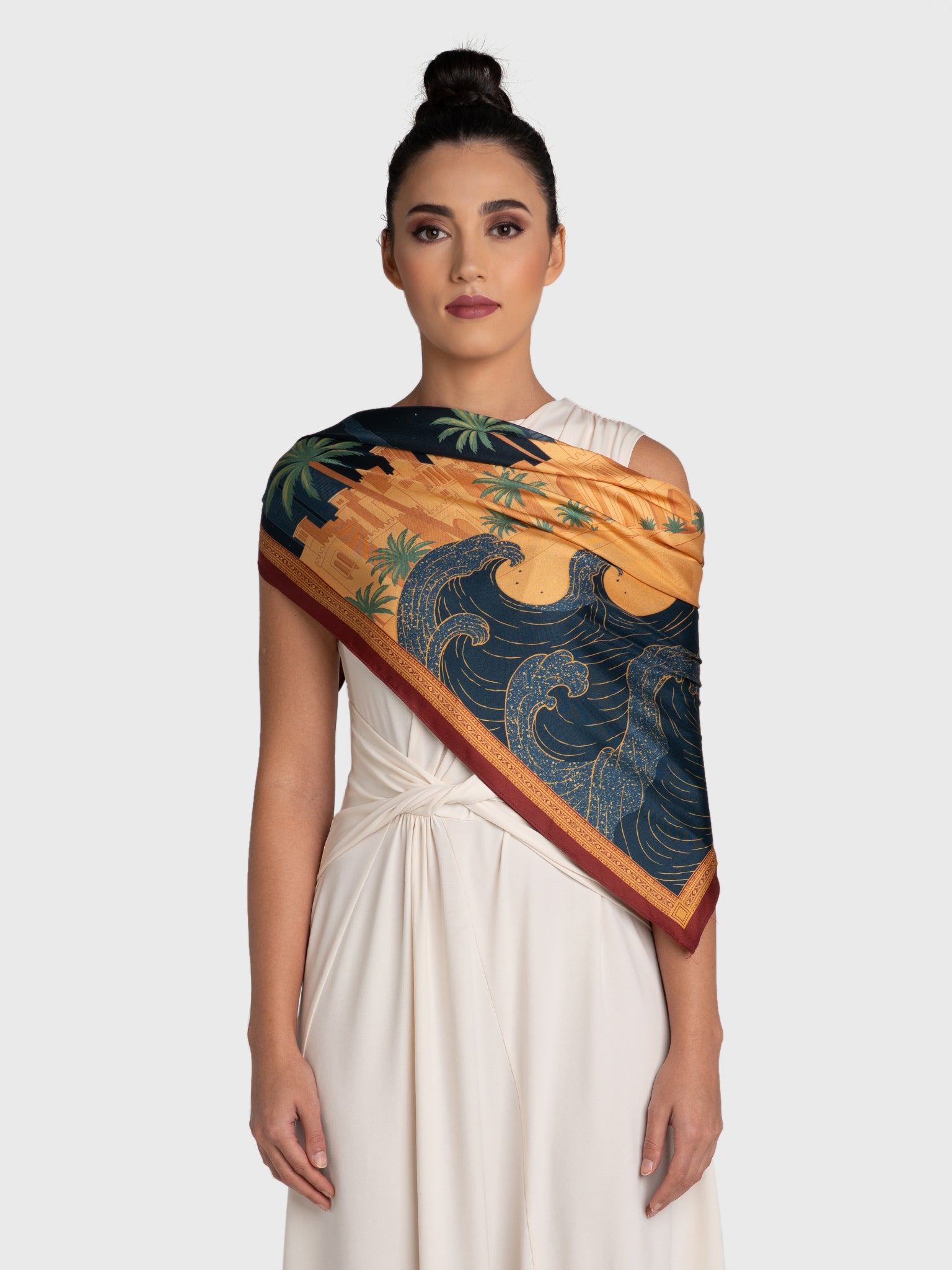 arabic culture dubai  heritage desert city scape scarf