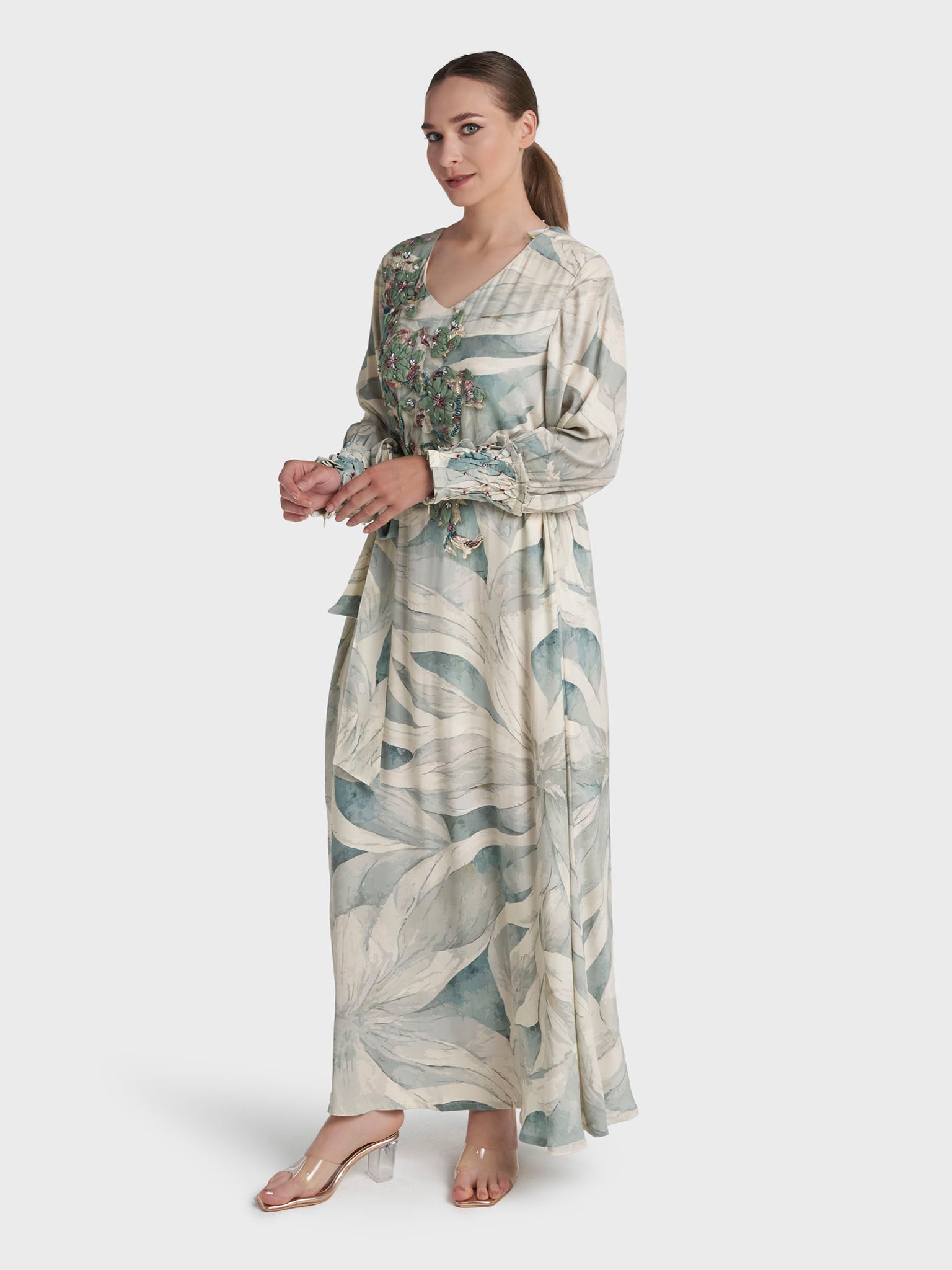 sage green work dress The Tate