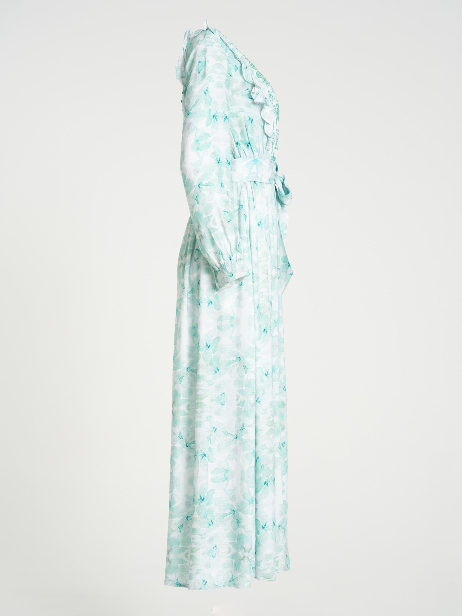 Rayon Dobby dress with Ruffles at YokeKashkha
