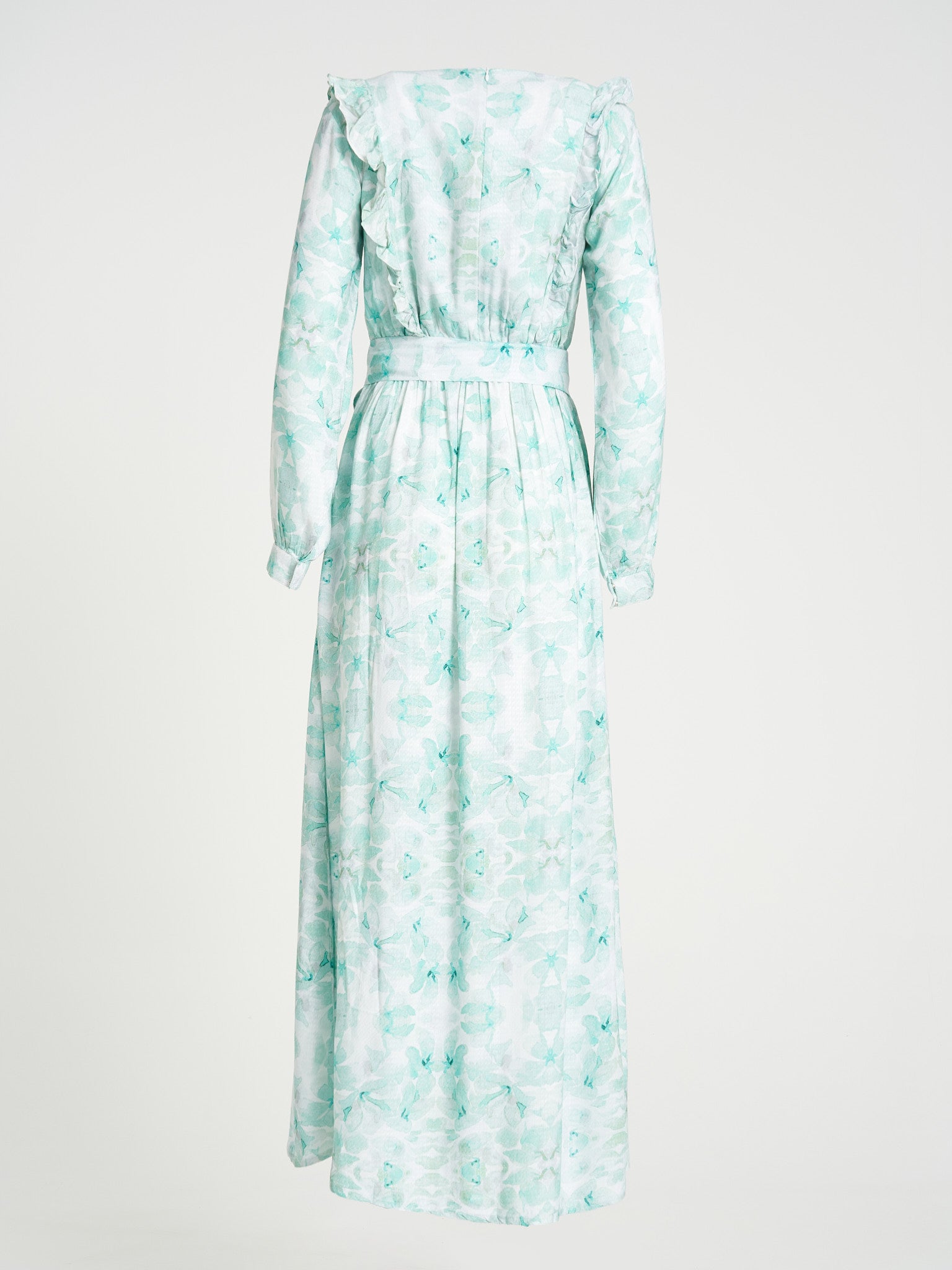 Rayon Dobby dress with Ruffles at YokeKashkha